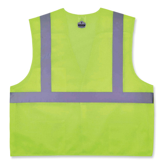 ergodyne GloWear 8217BA Class 2 Breakaway Mesh Vest, Polyester, Small/Medium, Lime (21523)