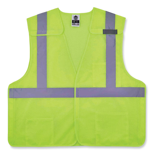 ergodyne GloWear 8217BA Class 2 Breakaway Mesh Vest, Polyester, 2X-Large/3X-Large, Lime (21527)