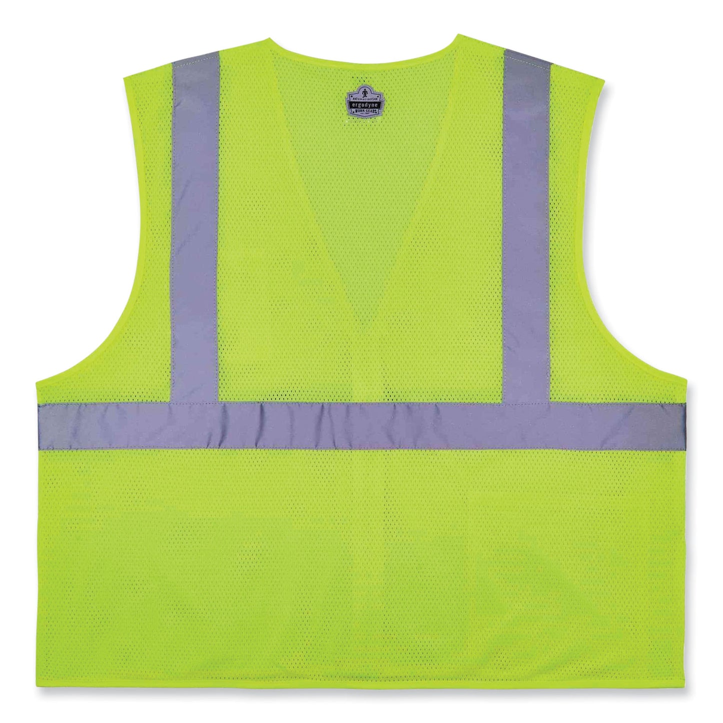 ergodyne GloWear 8256Z Class 2 Self-Extinguishing Zipper Vest, Polyester, Large/X-Large, Lime (21575)