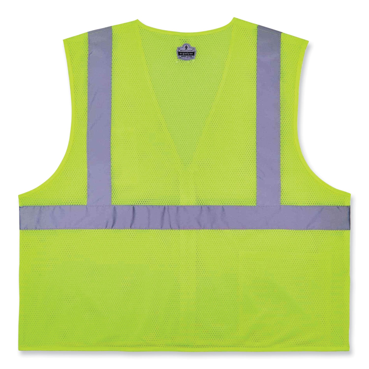 ergodyne GloWear 8256Z Class 2 Self-Extinguishing Zipper Vest, Polyester, Large/X-Large, Lime (21575)