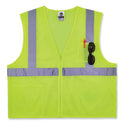 ergodyne GloWear 8256Z Class 2 Self-Extinguishing Zipper Vest, Polyester, 2X-Large/3X-Large, Lime (21577)