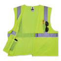 ergodyne GloWear 8256Z Class 2 Self-Extinguishing Zipper Vest, Polyester, 4X-Large/5X-Large, Lime (21579)