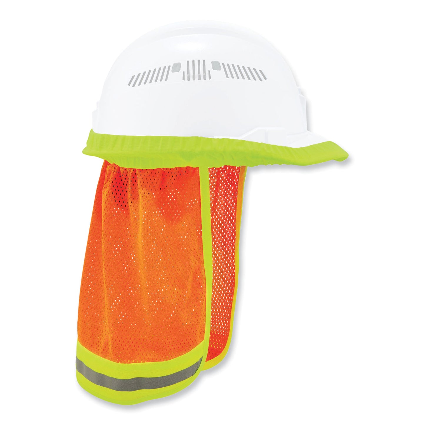 ergodyne GloWear 8005 Hi-Vis Hard Hat Neck Shade, 20 x 12.5, Orange (29051)