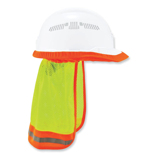 ergodyne GloWear 8005 Hi-Vis Hard Hat Neck Shade, 20 x 12.5, Lime (29053)