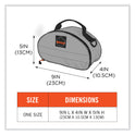 ergodyne Arsenal 5187 Clamshell Half Respirator Bag with Zipper Closure, 4 x 9 x 5, Gray (13187)