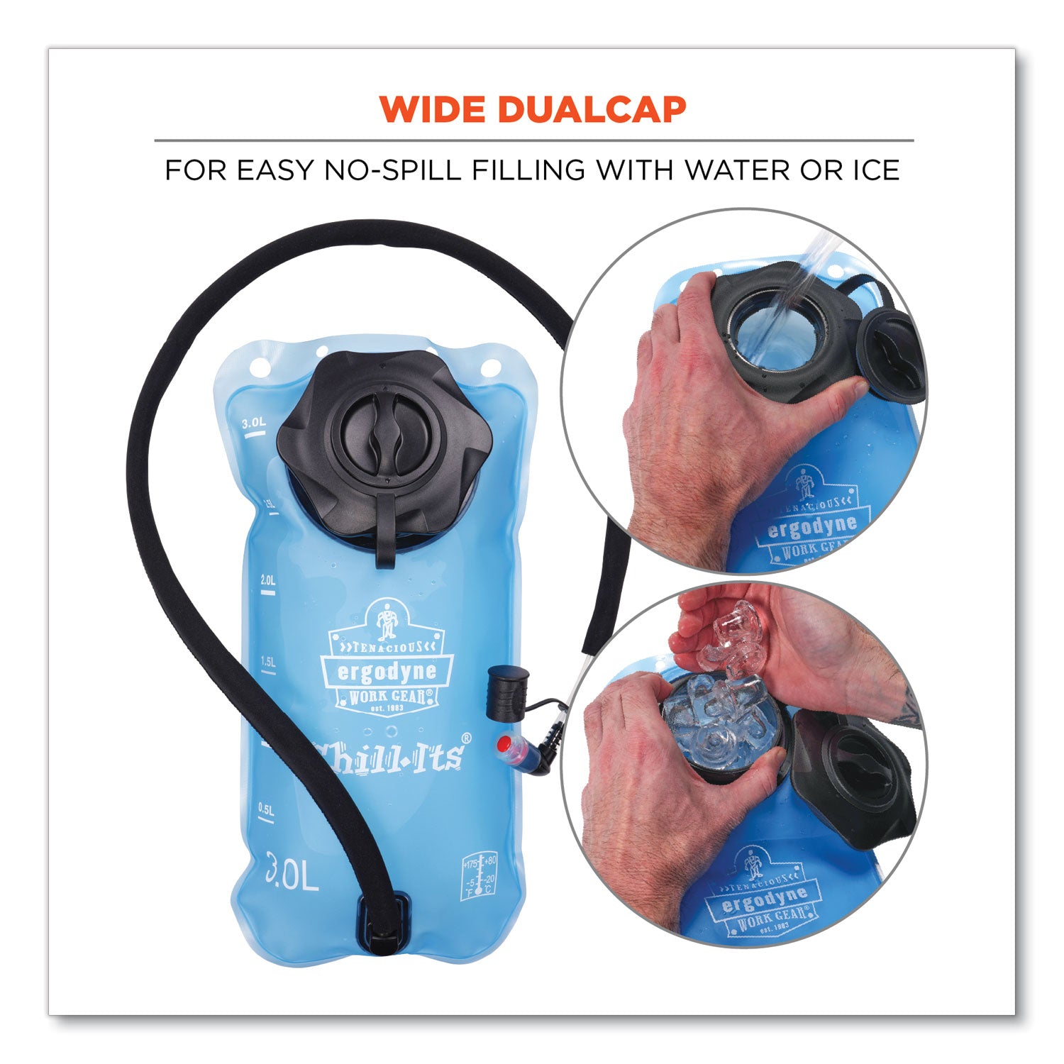 ergodyne Chill-Its 5051B Bladder Replacement, 3 L, Blue (13059)