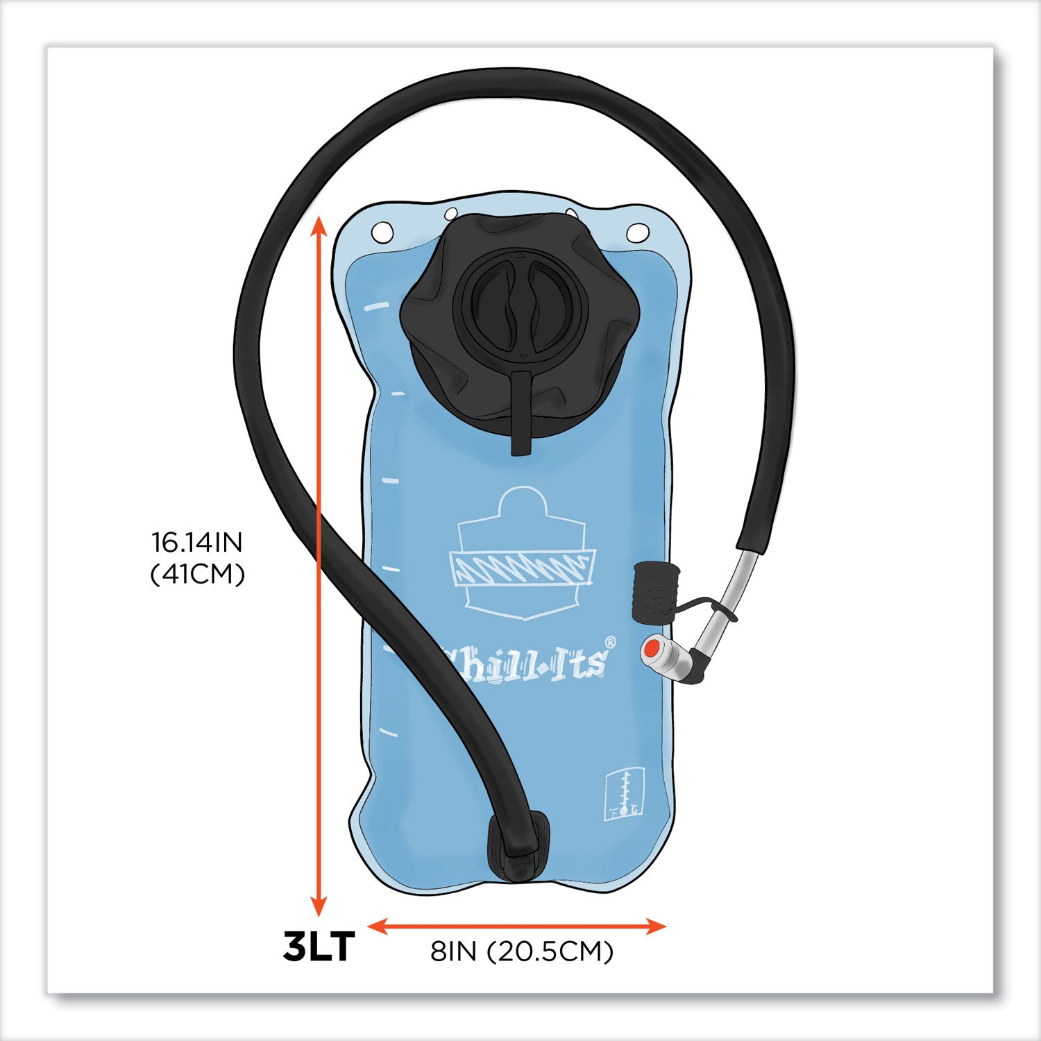 ergodyne Chill-Its 5051B Bladder Replacement, 3 L, Blue (13059)