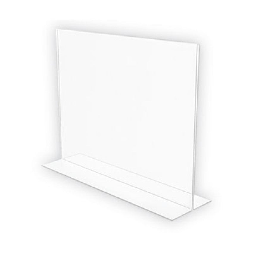 Deflecto Anti-Glare Stand Up Double Sided Sign Holder, 8.5 x 11, Clear (879301)