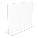 Deflecto Anti-Glare Stand Up Double Sided Sign Holder, 8.5 x 11, Clear (879301)