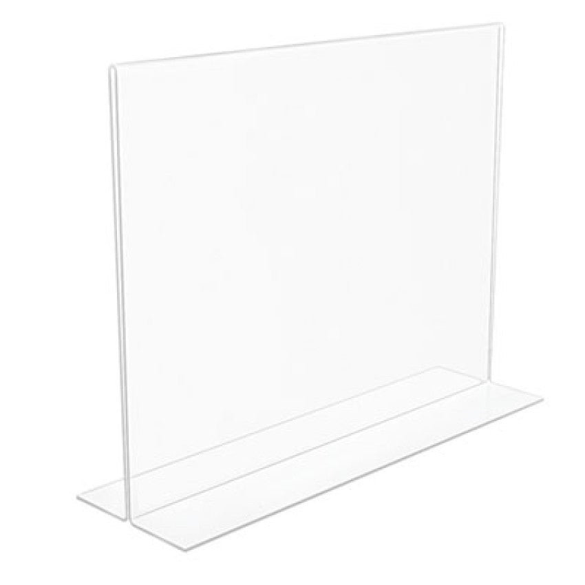 Deflecto Anti-Glare Stand Up Double Sided Sign Holder, 8.5 x 11, Clear (879301)