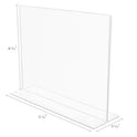 Deflecto Anti-Glare Stand Up Double Sided Sign Holder, 8.5 x 11, Clear (879301)