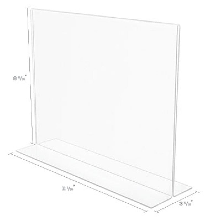 Deflecto Anti-Glare Stand Up Double Sided Sign Holder, 8.5 x 11, Clear (879301)