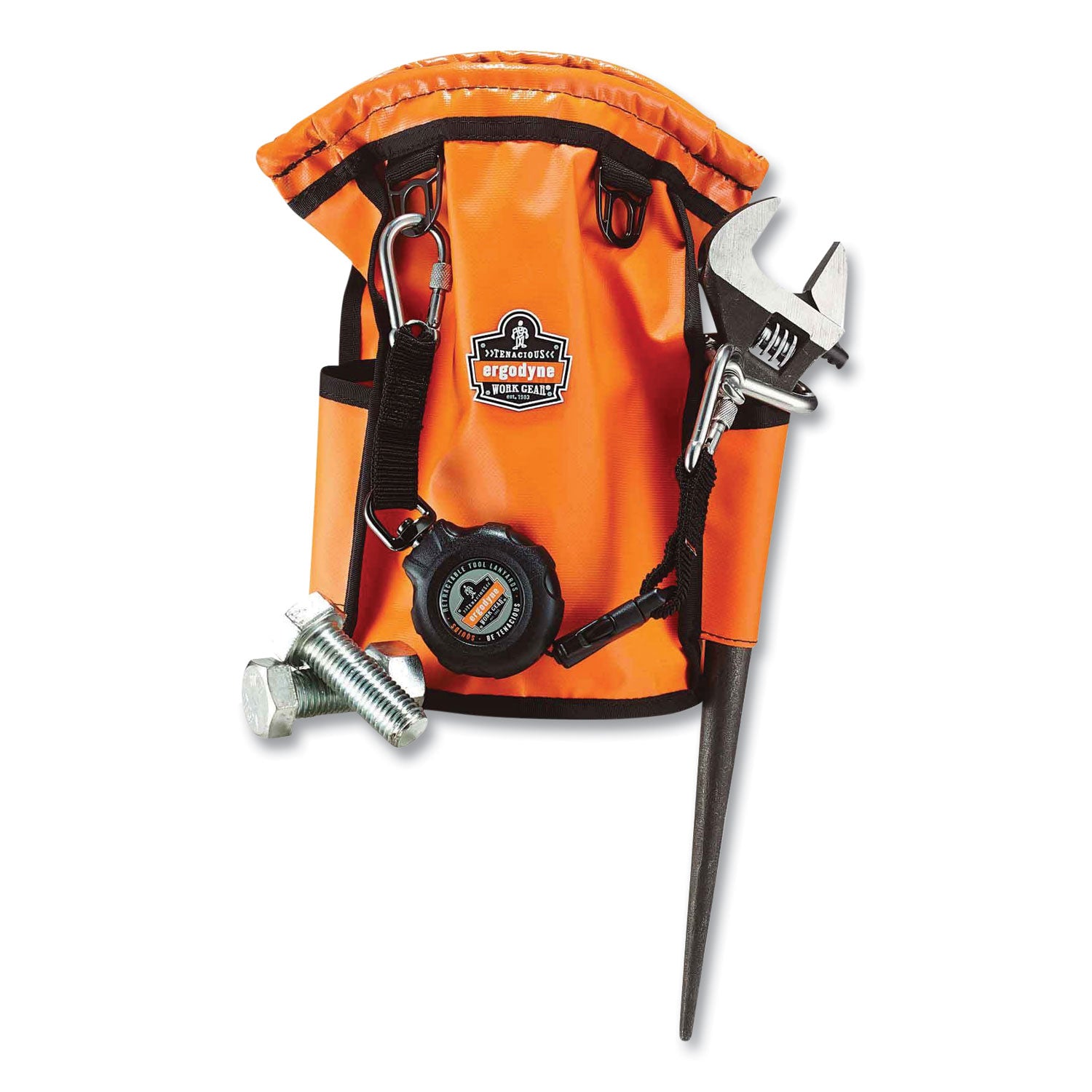 ergodyne Arsenal 5538 Topped Parts Tarpaulin Pouch, 7.5 x 7.5 x 12, Tarpaulin, Orange (13638)