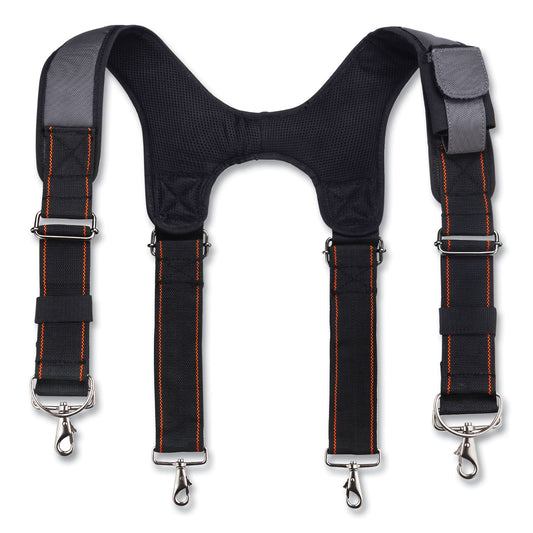 ergodyne Arsenal 5560 Padded Tool Belt Suspenders, 36" to 48" Waist, 3" Wide, Polyester, Gray (13665)