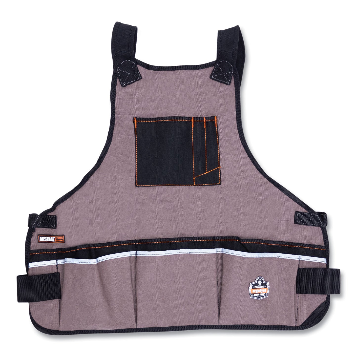 ergodyne Arsenal 5700 16-Pocket Apron, 16 Compartments, 20.8 x 23.6, Canvas, Gray (13690)