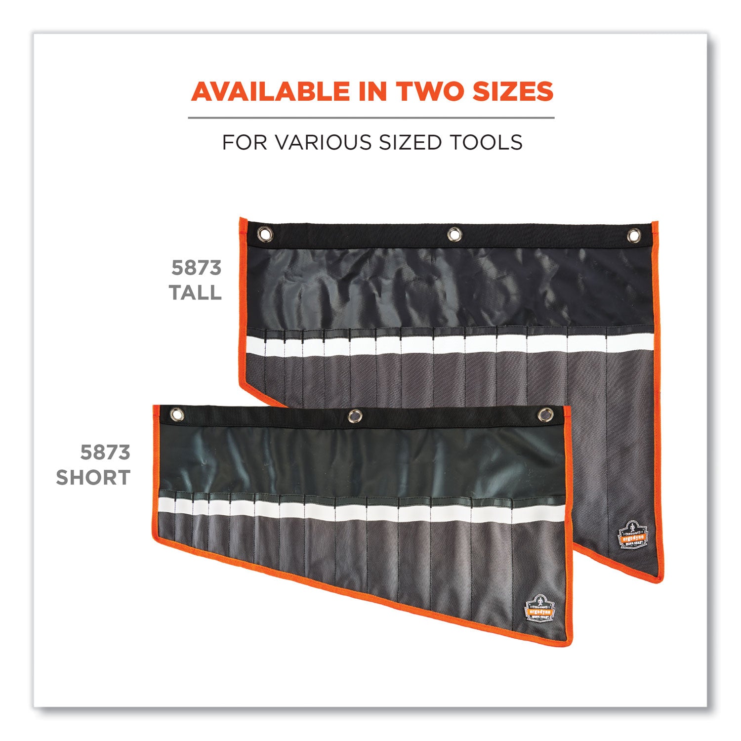 ergodyne Arsenal 5873 Polyester Wrench Roll Up, 14 Compartments, 26.5 x 16.5, Polyester, Black (13775)