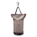 ergodyne Arsenal 5974 Hoist Bucket Tool Bag with Swiveling Carabiner and Zipper Top, 12.5 x 12.5 x 17, Gray (15974)