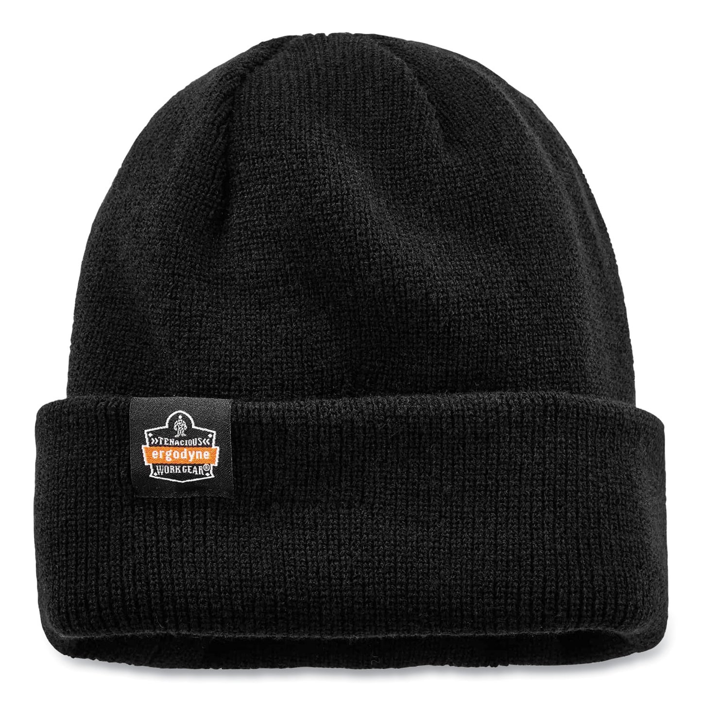 ergodyne N-Ferno 6811Z Rib Knit Hat with Zipper for Bump Cap Insert, One Size Fits Most, Black (16801)