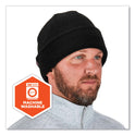 ergodyne N-Ferno 6811Z Rib Knit Hat with Zipper for Bump Cap Insert, One Size Fits Most, Black (16801)