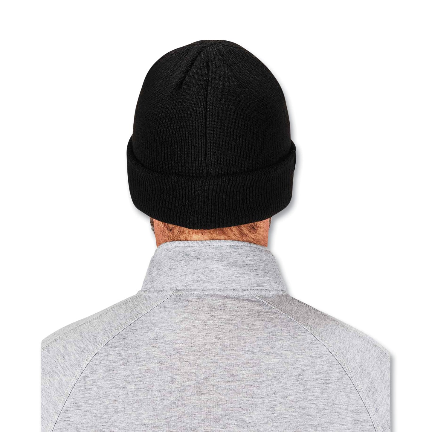 ergodyne N-Ferno 6811Z Rib Knit Hat with Zipper for Bump Cap Insert, One Size Fits Most, Black (16801)