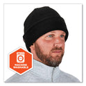 ergodyne N-Ferno 6811ZI Rib Knit Hat + Bump Cap Insert, One Size Fits Most, Black (16811)