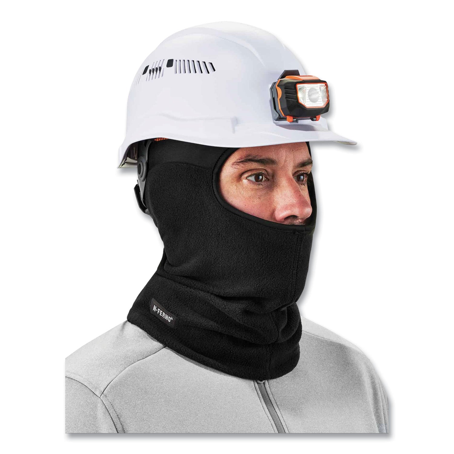 ergodyne N-Ferno 6822 Balaclava Spandex Top Face Mask, Spandex/Fleece, One Size Fits Most, Black (16822)