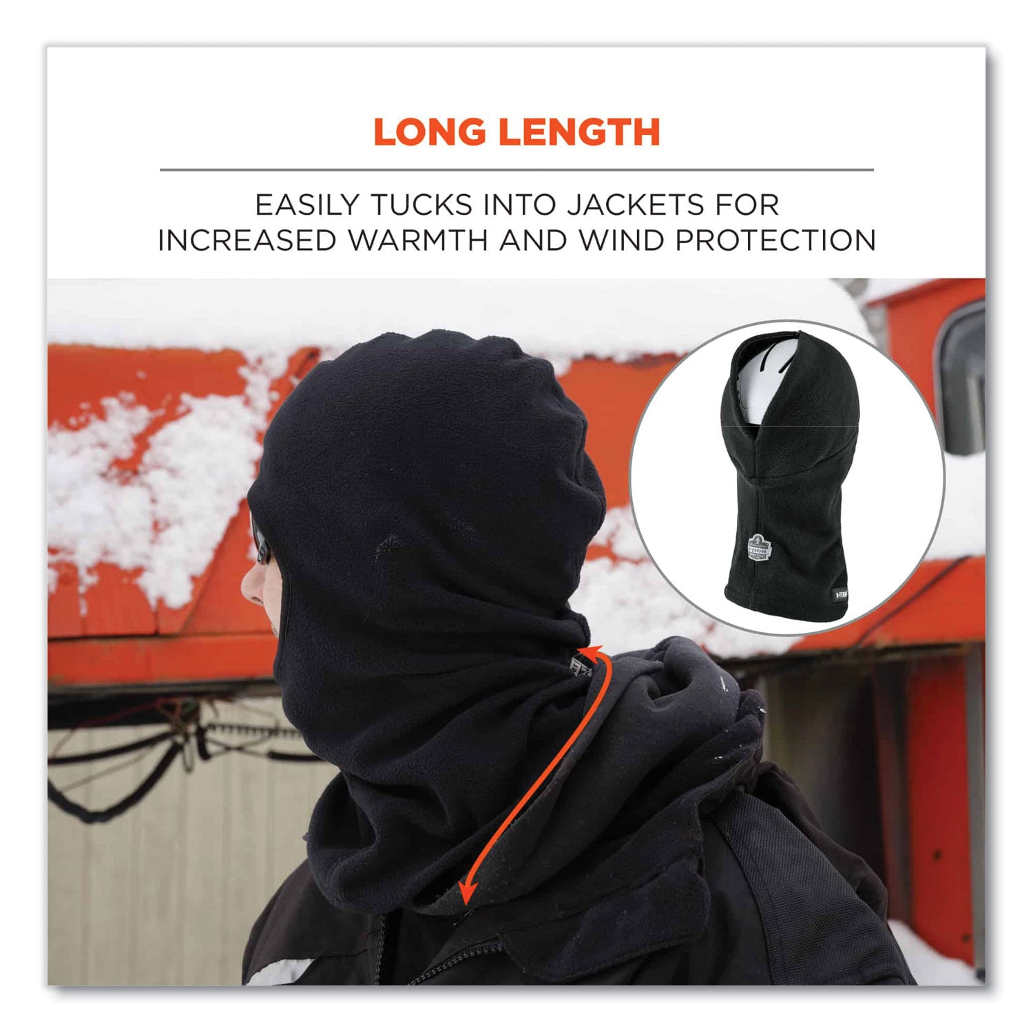 ergodyne N-Ferno 6893ZI Balaclava + Bump Cap Insert, One Size Fits Most, Black (16893)