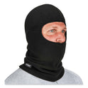 ergodyne N-Ferno 6893Z Balaclava with Zipper for Bump Cap Insert, Polyester Fleece, One Size Fit Most, Black (16894)