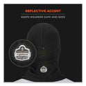 ergodyne N-Ferno 6893Z Balaclava with Zipper for Bump Cap Insert, Polyester Fleece, One Size Fit Most, Black (16894)