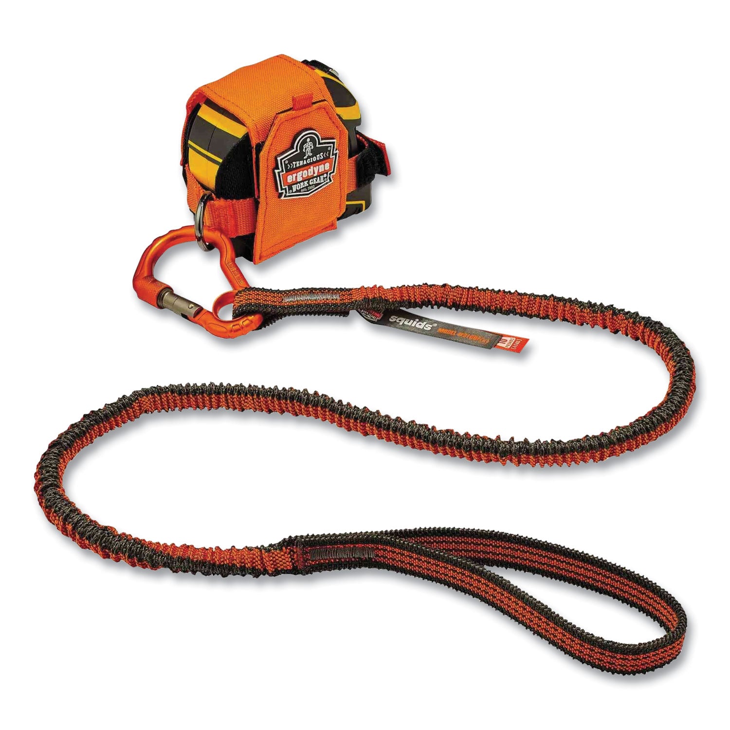 ergodyne Squids 3193 Tape Measure Tethering Kit, 2 lb Max Working Capacity, 38" to 48" Long, Orange/Gray (19663)