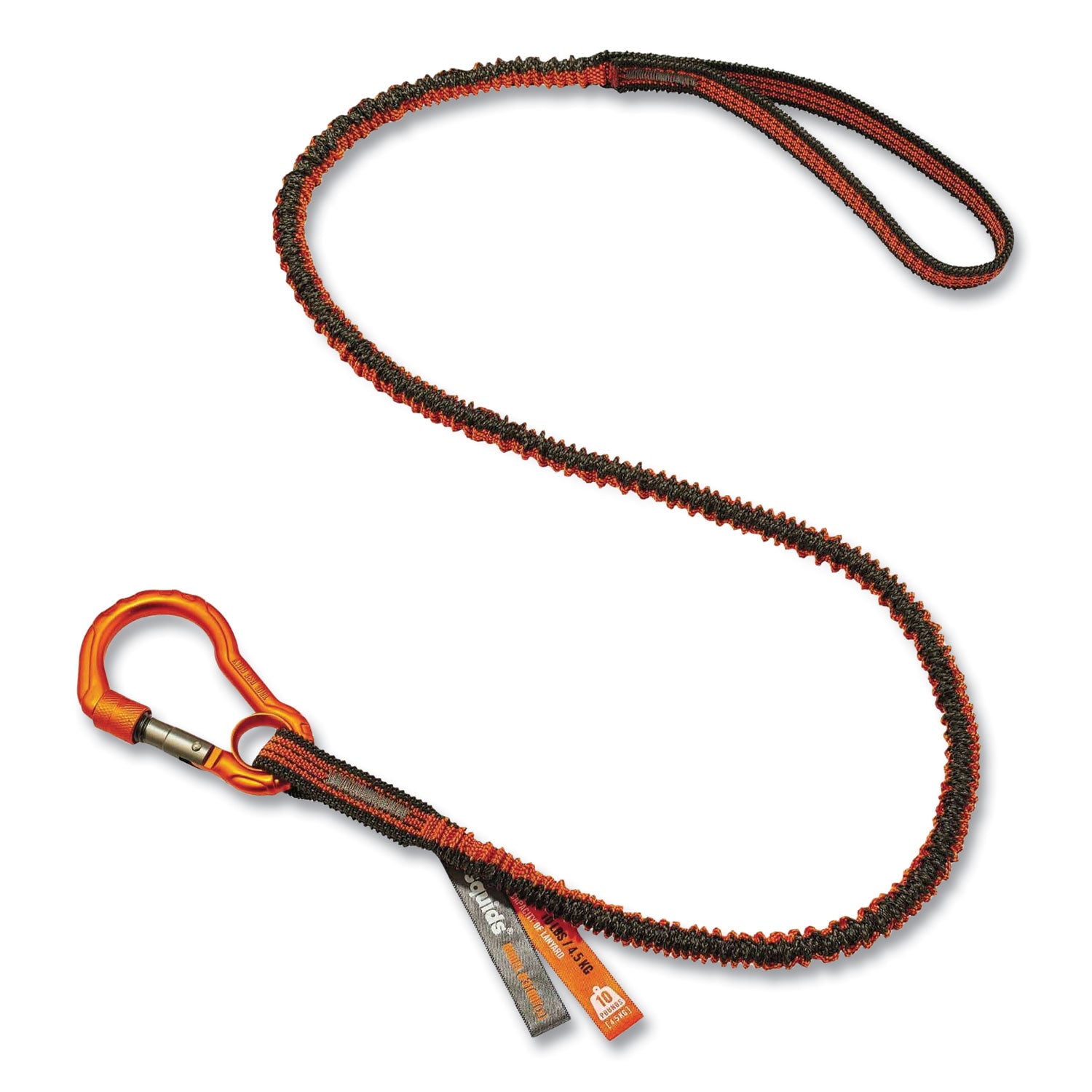 ergodyne Squids 3193 Tape Measure Tethering Kit, 2 lb Max Working Capacity, 38" to 48" Long, Orange/Gray (19663)