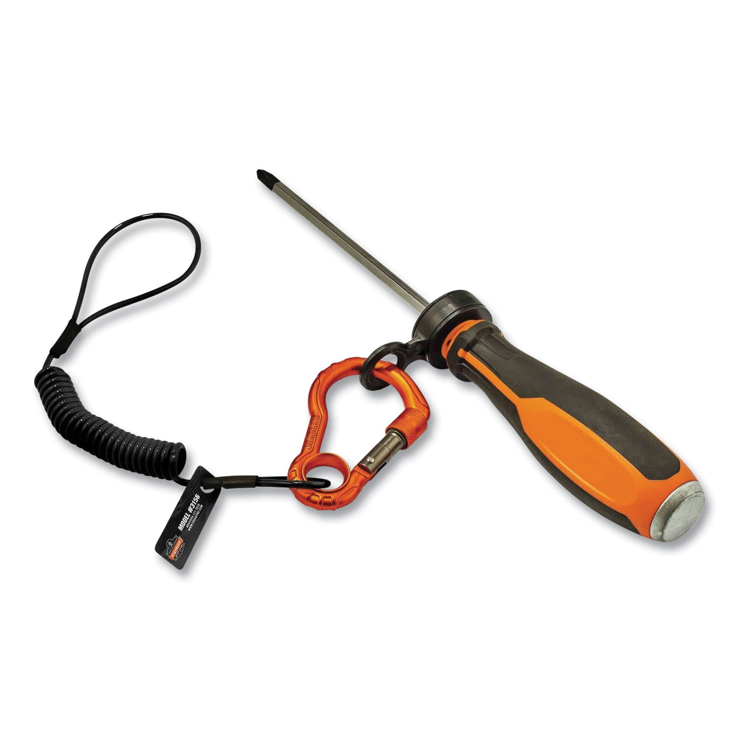 ergodyne Squids 3194 Hand Tool Tethering Kit, 1 lb Max Working Capacity, 12" to 48" Long, Black/Orange (19664)