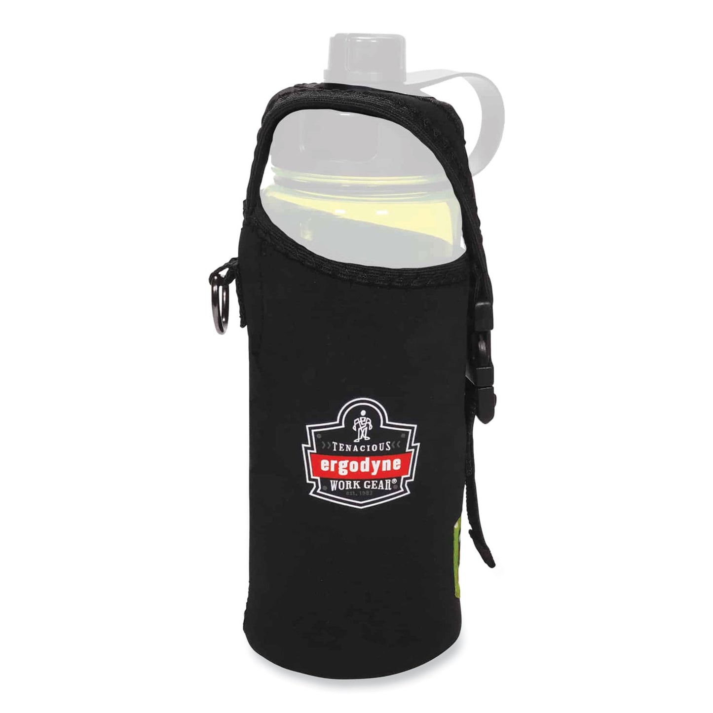 ergodyne Squids 3775 Can + Bottle Holder Trap, Large, 3.62 x 7.25 x 2.5, Neoprene, Black (19776)