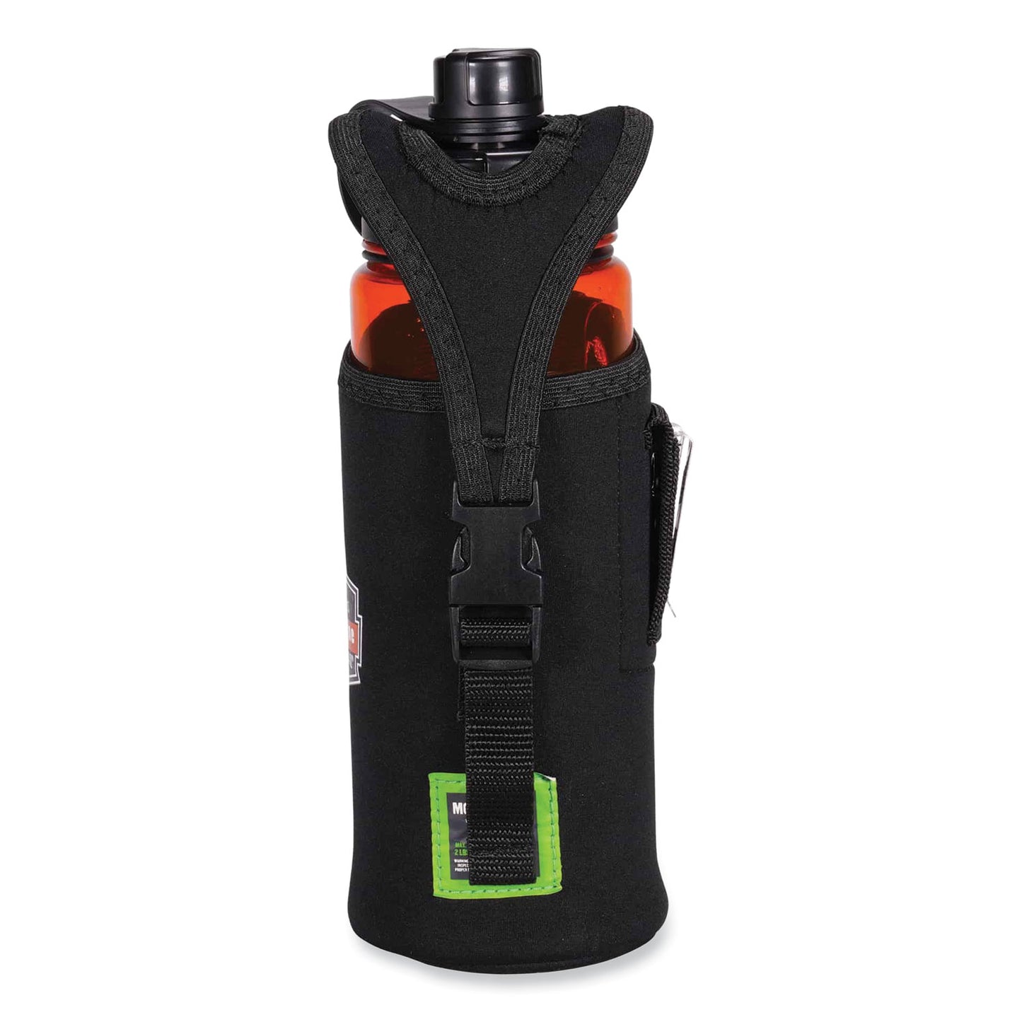 ergodyne Squids 3775 Can + Bottle Holder Trap, Large, 3.62 x 7.25 x 2.5, Neoprene, Black (19776)