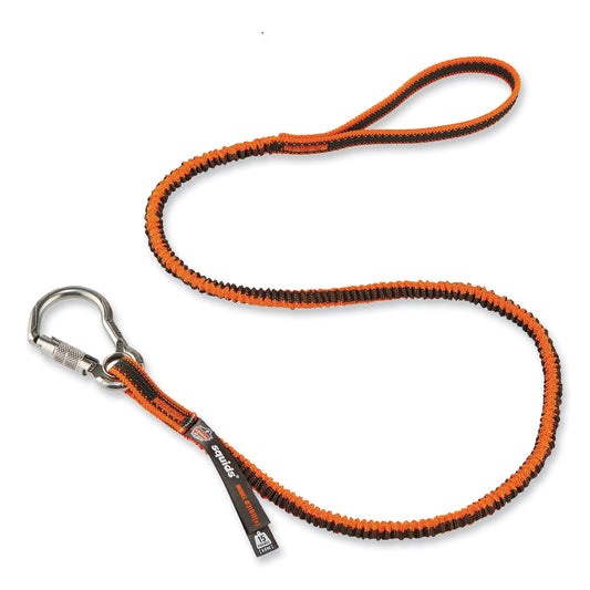 ergodyne Squids 3101F(x) Tool Lanyard with Stainless-Steel Carabiner + Loop, 15 lb Max Working Capacity, 38" to 48" Long (19803)