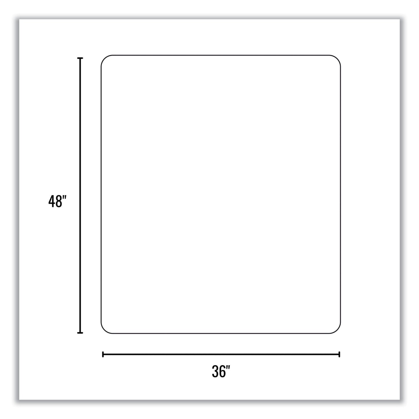 ES Robbins Trendsetter Chair Mat for Hard Floors, 36 x 48, Pewter (119763)