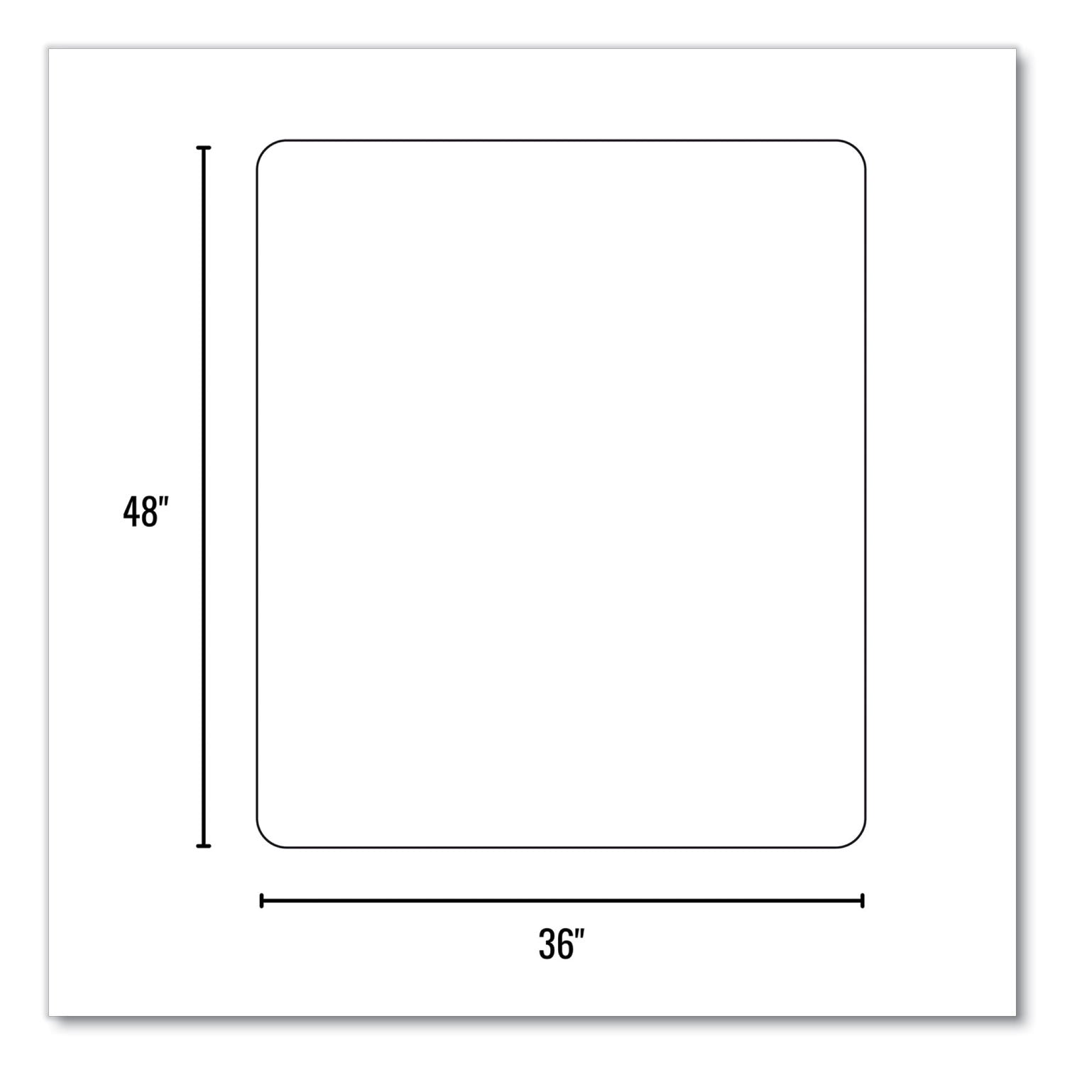 ES Robbins Trendsetter Chair Mat for Hard Floors, 36 x 48, Cherry (119773)