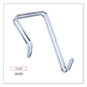 Alera Single Sided Partition Garment Hook, Steel, 0.5 x 3.13 x 4.75, Over-the-Door/Over-the-Panel Mount, Silver, 2/Pack (CH1SR)