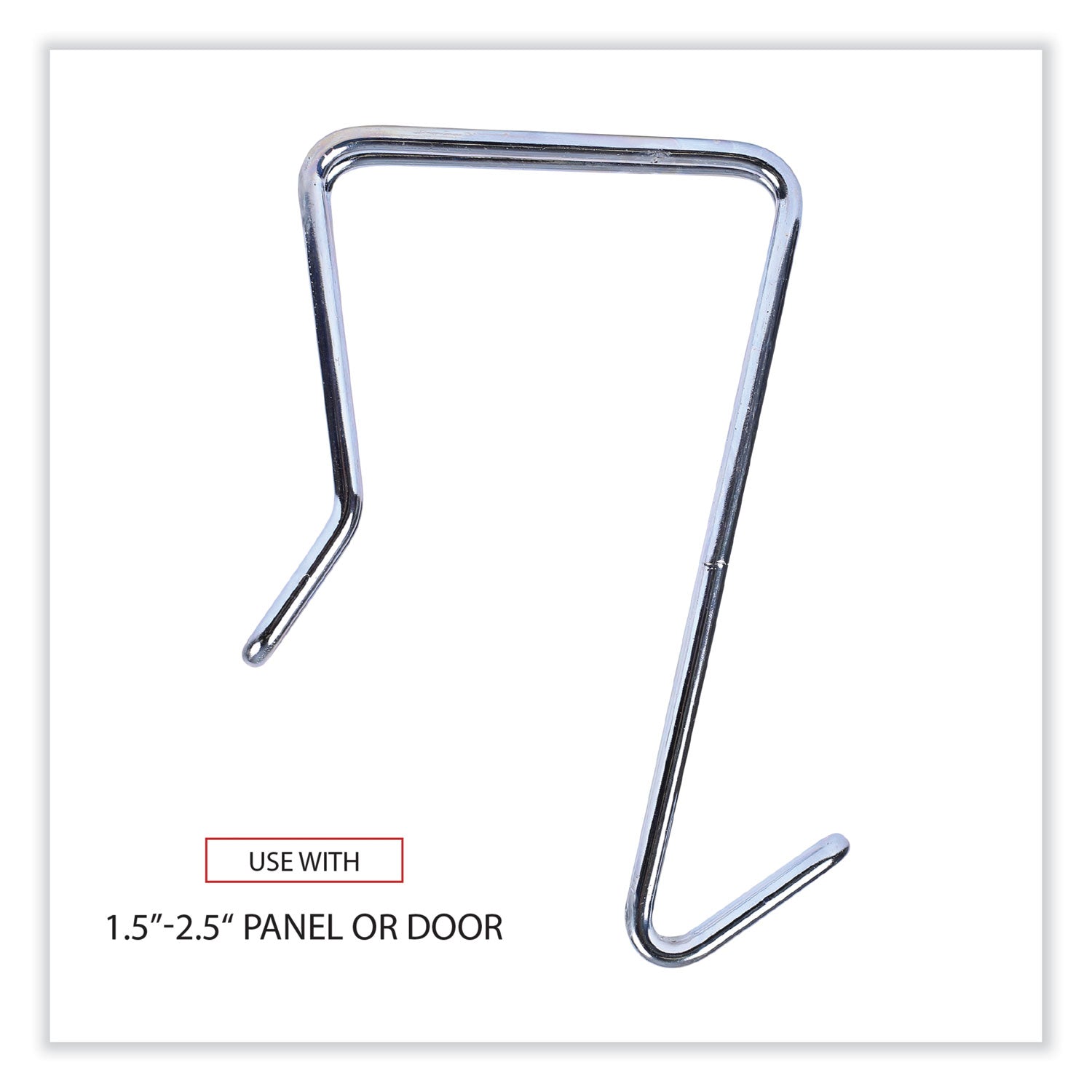 Alera Single Sided Partition Garment Hook, Steel, 0.5 x 3.13 x 4.75, Over-the-Door/Over-the-Panel Mount, Silver, 2/Pack (CH1SR)