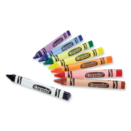 Crayola Washable Tripod Grip Crayons, Assorted Colors, 8/Pack (811460)