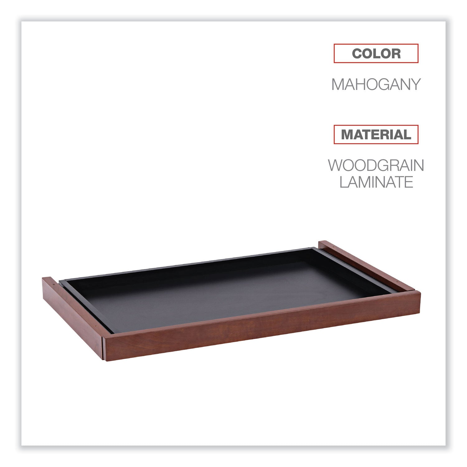 Alera Valencia Series Center Drawer, Laminate, 24.5w x 15d x 2h, Medium Cherry (VA312414MC)