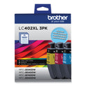 Brother LC402XL3PKS High-Yield Ink, 1,500 Page-Yield, Cyan/Magenta/Yellow