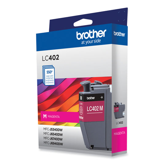 Brother LC402MS Ink, 550 Page-Yield, Magenta