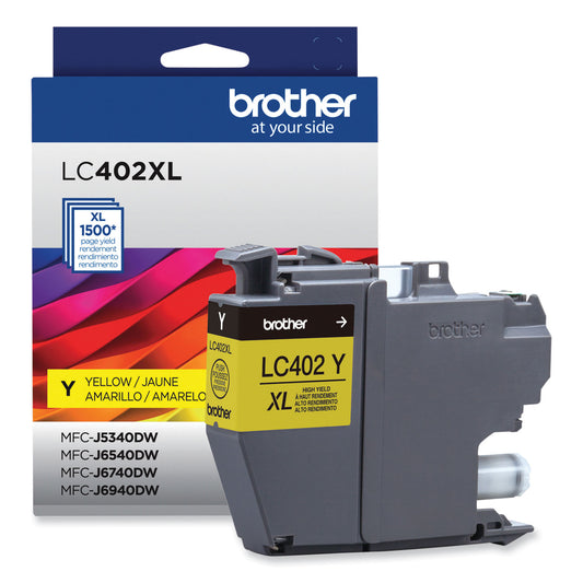 Brother LC402XLYS High-Yield Ink, 1,500 Page-Yield, Yellow