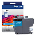 Brother LC402CS Ink, 550 Page-Yield, Cyan