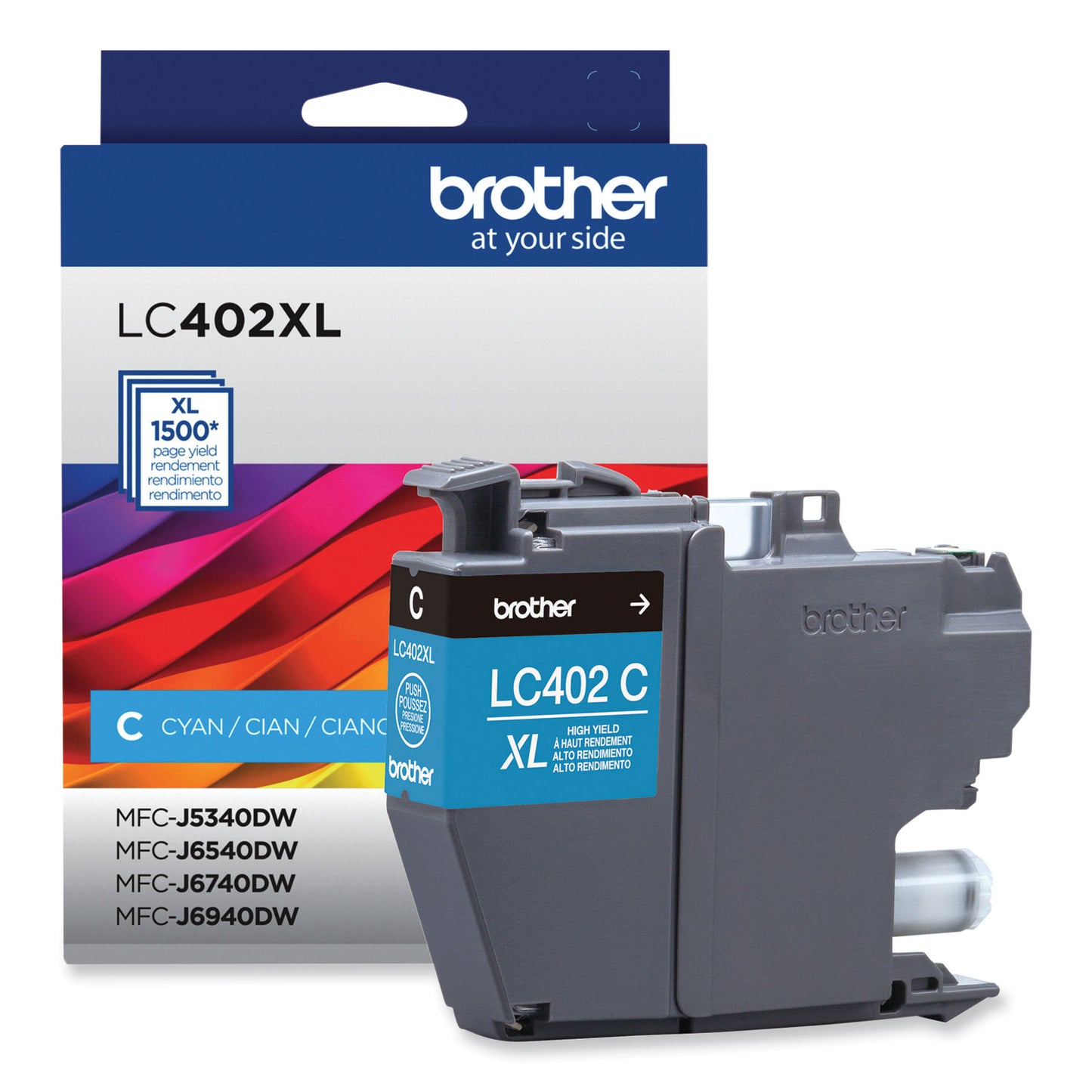 Brother LC402XLCS High-Yield Ink, 1,500 Page-Yield, Cyan