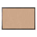 U Brands Cork Bulletin Board with Black Aluminum Frame, 35 x 23, Tan Surface (2880U0001)