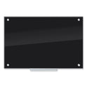 U Brands Black Glass Dry Erase Board, 35 x 23, Black Surface (170U0001)