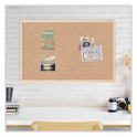 U Brands Cork Bulletin Board, 35 x 23, Tan Surface, Birch Wood Frame (266U0001)