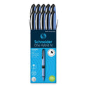 Schneider One Hybrid N Roller Ball Pen, Stick, Fine 0.5 mm, Black Ink, Blue Barrel, 10/Box (183501)